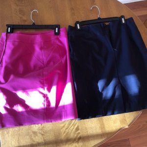 Pencil Skirts in Navy and Magenta